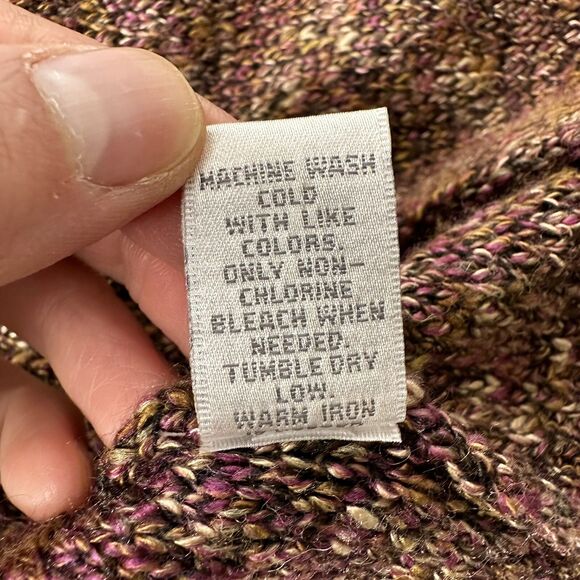 Ponsesa Cardigan Size S Open Front Short Sleeve Multi Colored Sweater Pockets - Picture 5 of 10